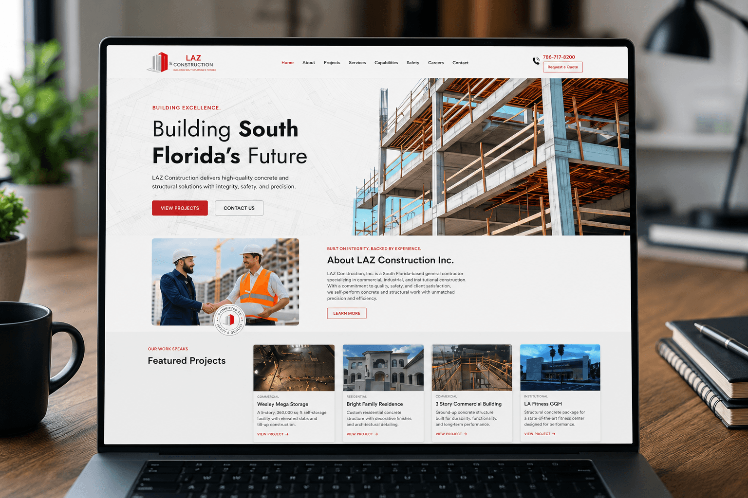 LAZ Construction Website Redesign